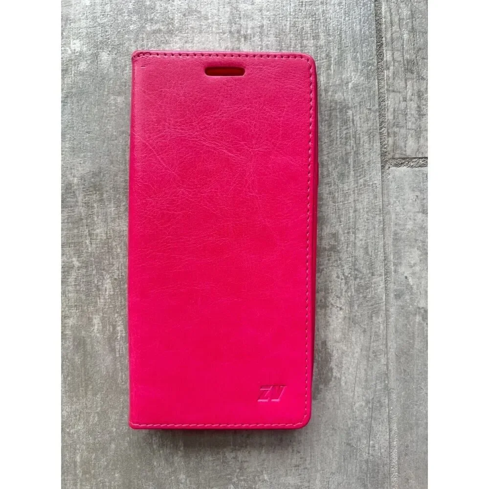 Book-Style Folio Flip Wallet Case Magnetic Flap Cover Samsung Galaxy Note 9 Neon